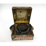 A Naval ships binnacle compass in original wood box