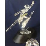 Swarovski Crystal Glass, 'Magic Of The Dance' Anna annual edition 2004 with plaque and stand.