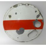 Railwayana, a circular enamelled sign, 'Tommy Dodd', 40cm diameter.