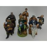 A collection of six Royal Doulton Figurines which include, The Detective HN2359, The Jovial Monk