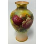 Royal Worcester, a baluster shaped porcelain vase backstamp No.2471, height 15cm.