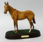 Royal Doulton Racehorse 'Mr. Frisk', model no DA188, on wooden plinth, 22cm
