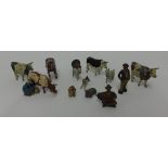 A large collection of vintage lead farm yard animals and figures etc,, approx 100 pieces