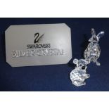 Swarovski Crystal Glass, Kangaroo and Joey and small koala