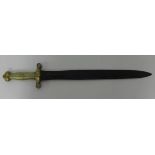 A 19th century French 1831 Pattern brass-hilted 'gladius' short sword, length 63cm.