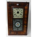 American mahogany cased wall clock