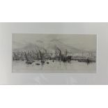 William Lionel Wyllie RA (1851-1931), etching with pencil signature, approx 38cm x 17.5cm,