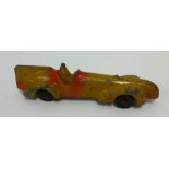 A pre war diecast racing car model.