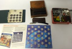 Album FA Cup centenary coins, a coin album Victorian pennies and later, some diecast