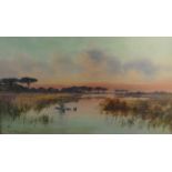 M.H.Meyrick, watercolour, signed 'La Plage, Hyeres', 25cm x 39cm.