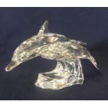 Swarovski Crystal Glass, 'Lead Me' The Dolphins scs annual edition 1990.