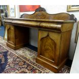 A Victorian mahogany pedestal sideboard, length 190cm (3 sections).