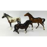 Royal Doulton race horse, Appaloosa horse an another, 20cm (3)