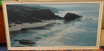 Peter Ellenshaw, beach print together with a print after Terence Cuneo (2), the largest 59cm x
