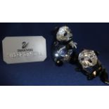 Swarovski Crystal Glass, 'Endangered Wildlife Series' Panda's with certificate of authenticity.