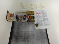 Great War and WWII medals awarded to father and son, 'SPORNE' Royal Navy,l comprising four WWI