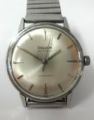 Bulova, a gents stainless steel automatic wristwatch, 30 jewels with baton dial, No.1/261372.