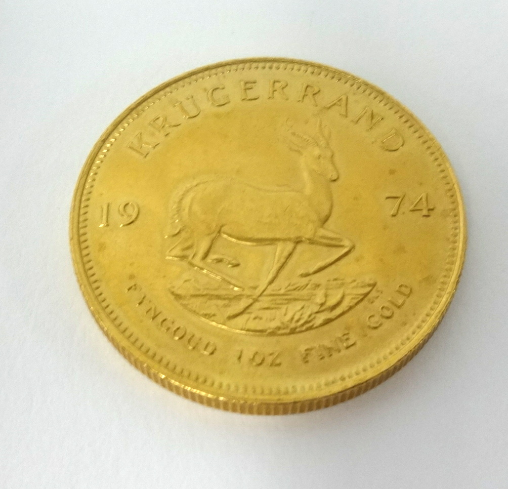 A 1974 gold Krugerrand. - Image 2 of 2