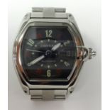 Cartier Roadster, a gentleman's wristwatch, stainless steel, automatic, back plate No.205400CE 2510,