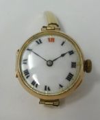 Rolex, a ladies 9ct gold wristwatch, the back plate stamped 'No. 690115, W & D', mechanical