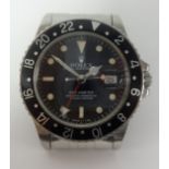 Rolex GMT Master, a rare 1986 gents stainless steel wristwatch, chronometer, case No.8914914,