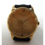 Baum and Mercier, a gents 18ct pink gold dress watch, the dial with arabic numerals and sub-second