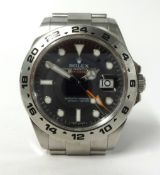 Rolex Explorer II, a gents stainless steel wristwatch, Oyster Perpetual Date, with paperwork,