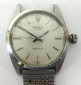 Rolex, a gents stainless steel, Oyster, with baton numerals.