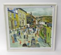 Fred Yates (1922-2008) oil on board, signed, 'Mousehole', 60cm x 63cm.