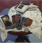 Richard Clarke (Plymouth) signed limited edition print 'Books and Boots', number 2/26.