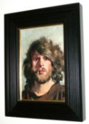 Robert Lenkiewicz (1941-20020) oil on canvas, signed to the image 'Self Portrait', as a Young Man in