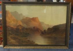 Frank E Jamieson (1834-1899) a pair highland scenes, signed, oil on canvas, 50cm x 74cm (2)