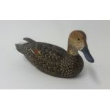 Mike Wood, a carved and hand painted wood model of a Pintail Duck