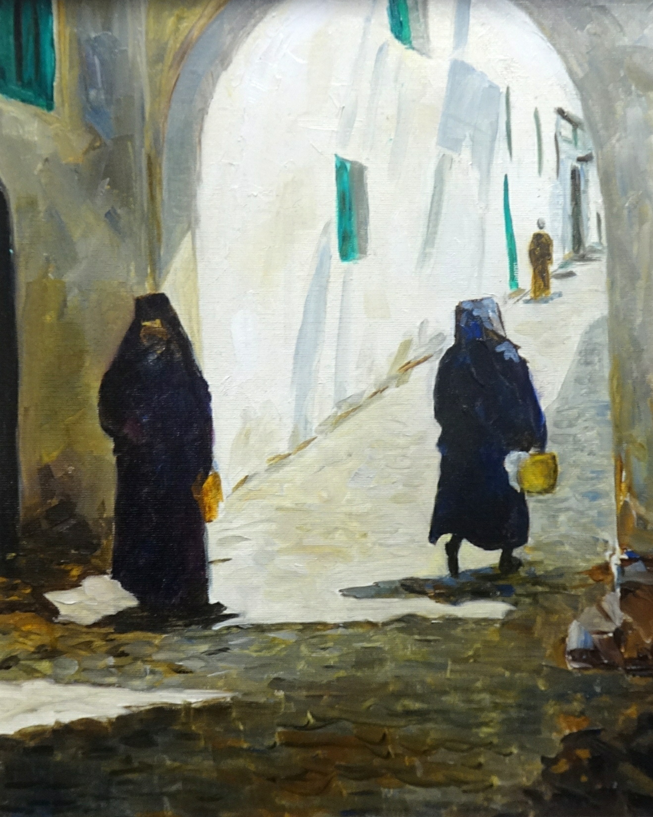 Lennox Manton, two paintings including 'Essouria, Morroco', exhibited Paris, Salon 1975, 37cm x