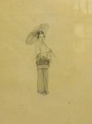 Two Etchings of Burmese people by E.G MacColl, one shaded in pencil, signed/initialled in pencil, 17