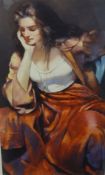 Robert Lenkiewicz (1941-2002), 'Esther Silver Locket', limited edition print no j169/500, with