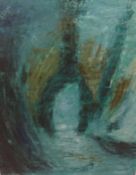 Mary Pearce (1906-1997), Mother of Cornish Artist Bryan Pearce, 'Cavern', oil on board, signed and