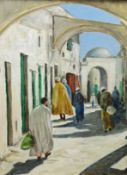 Lennox Manton, three oil on board paintings including 'Old Jerusalem 1998', signed verso, the