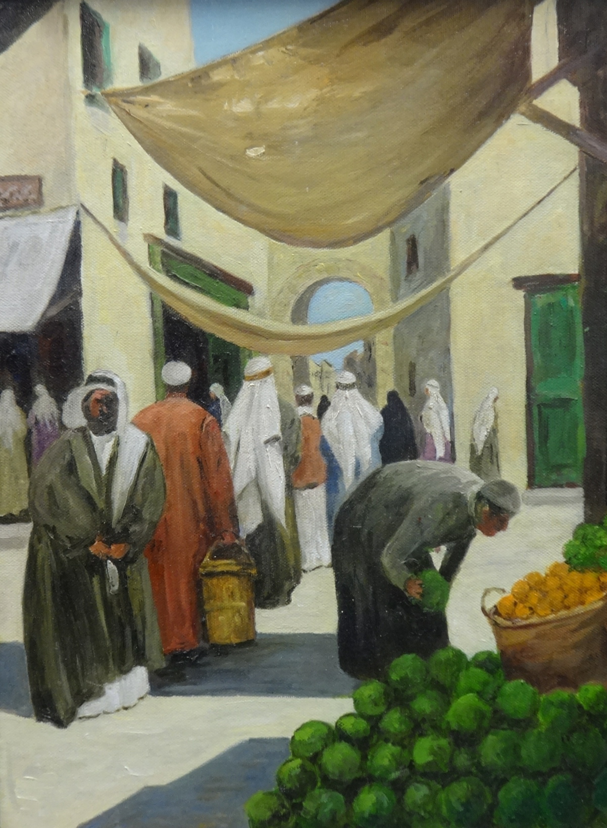 Lennox Manton, three oil on board paintings including 'Old Jerusalem 1998', signed verso, the - Image 3 of 3