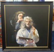 Robert Lenkiewicz (1941-2002) canvas print 'Painter with Lisa', from a limited edition of 475,