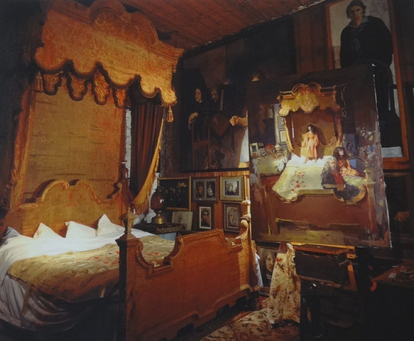 Robert Lenkiewicz (1941-2002), 'Studio Bedroom', photographic print by Derek Harris, 40cm x 50cm,