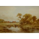 Henry H. Parker (1858-1930) signed watercolour, 'Ockley, Surrey' 36cm x 54cm.