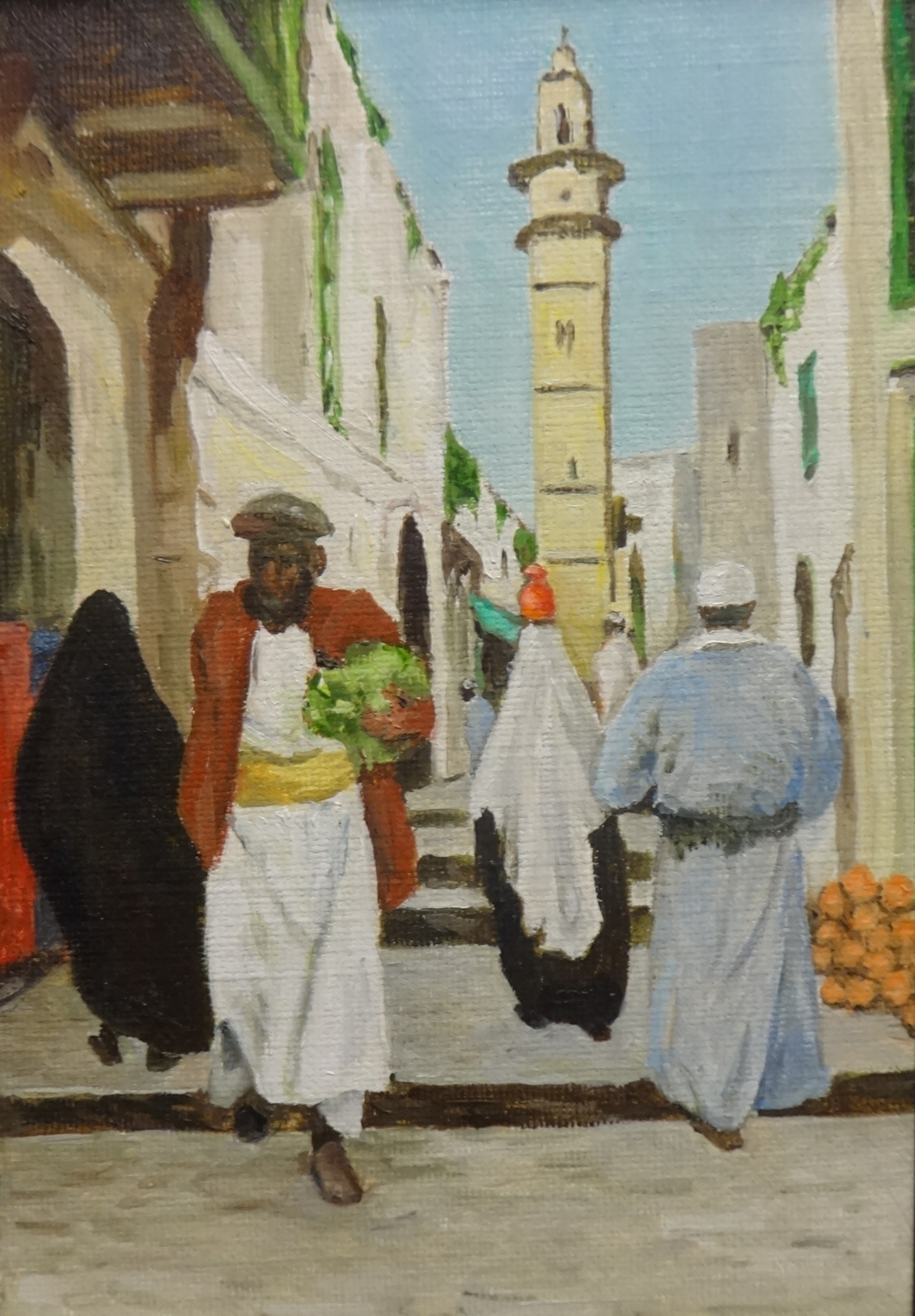 Lennox Manton, three paintings including 'David Street, Jerusalem 1950', signed verso, the largest - Image 2 of 3