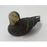 Mike Wood, a carved and hand painted wood model of a Teal bird