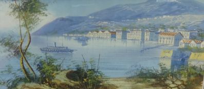 Maria Ada Gianni, (1873-1956) Continental scene, 'View, along the Amalfi Coast' signed