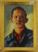 Robert Lenkiewicz (1941-2002) early oil on canvas 'Portrait David Lois Helingoe', a project work,