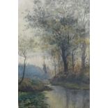 W.Pagget, a pair of watercolours, River Views, circa 1900, 44cm x 30cm.