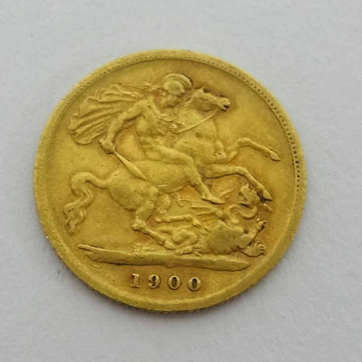 Victoria, a gold half sovereign, 1900. - Image 2 of 2