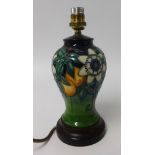 Moorcroft, a modern pottery table lamp.