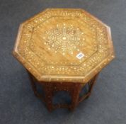 Morocan inlaid two part folding table